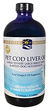 Nordic Naturals Pet CLO Supplement - Cod Liver Oil Omega 3s, DHA, EPA, Promotes Skin, Coat, Joint and Heart Health And Vitamin A For Vision, Fetal Development and Wellness