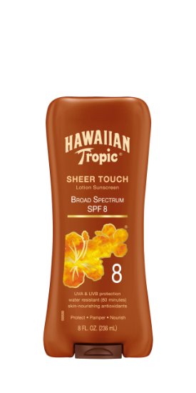 Hawaiian Tropic Sunscreen Protective Dark Tannning Broad Spectrum Sun Care Sunscreen Lotion - SPF 8, 8 Ounce