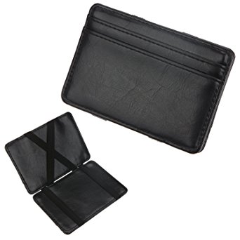 DEEZOMO Multicolored Leather Slim Magic Wallet and Credit & ID Case Holder