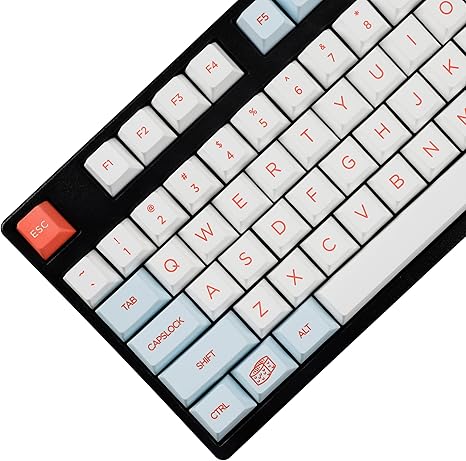 142 Salmon Keycaps Dye-Sub Thick PBT Cherry Profile Key caps for TKL 61 64 68 75 87 96 104 108 GMMK MX Mechanical Keyboard