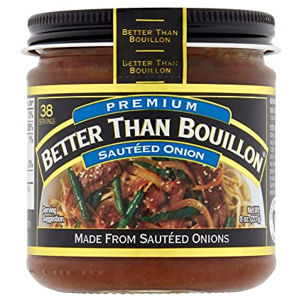 Better Than Bouillon Premium Sauteed Onion Base, Made from Sauteed Onions, Blendable Base for Added Flavor, 38 Servings Per Jar, 8-Ounce Jar (Pack of 1)