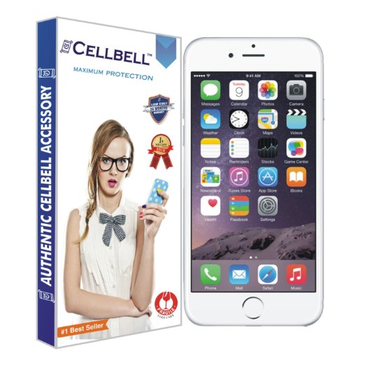 Cellbell BTMBAG1003 Premium Tempered Glass Screen Protector for Apple Iphone 6 6s (4.7 inch ONLY)[3D Touch Compatible- Tempered Glass] 0.2mm Screen Case Protection 99% Touch Accurate Fit(Clear)(Comes with Warranty)Complimentary Prep cloth