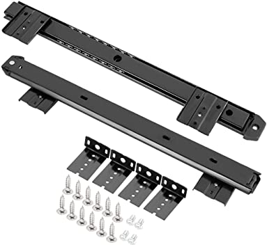 sourcingmap 14Inch Drawer Slides, Full Extension Ball Bearing Two Way Slide Track Rail 35mm Wide 100lb Capacity 1 Pair