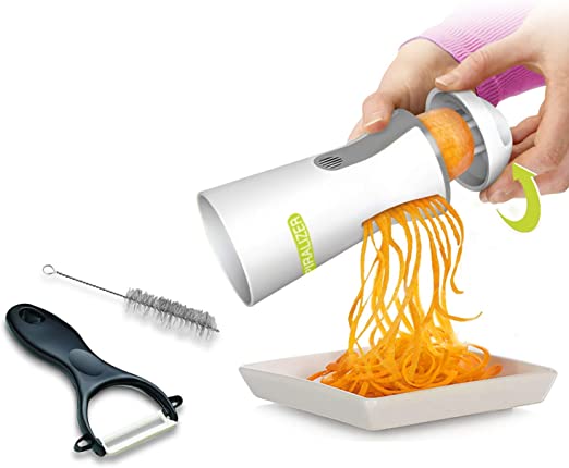 Spiralizer Newest & Improved 2018 Vegetable Slicer Complete Bundle - Best Vegetable Cutter - Zucchini Pasta Noodle Spaghetti Maker