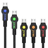 USB to Micro USB Cable Pack of 5 Assorted lengths 10ft 65ft 3X 33ft Turbo Fast Nylon-Jacketed and Abuse-Friendly for Samsung Nexus LG Motorola Android Smartphone and More Micro Cable - Equilibrium Series