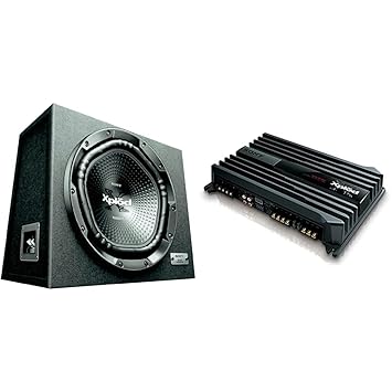 Sony XS-NW1202S Box Subwoofer (Black) & XM-N1004 in-Car Amplifier (Black)