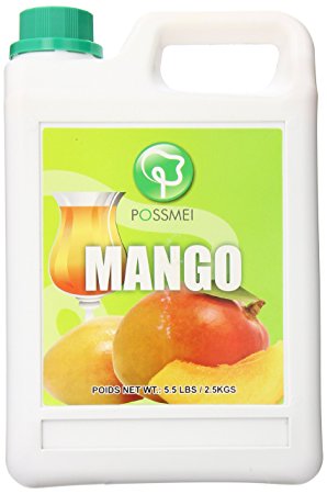 Possmei Flavored Syrup, Mango, 5.5 Pound