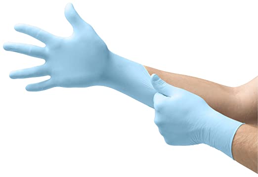 Microflex XCEED-XC310 Disposable Nitrile Gloves, Latex-Free, Powder-Free Glove for Cleaning, Mechanics, Automotive, Industrial, Food Handling or Medical applications, Blue , Size Large, Box of 250 Units