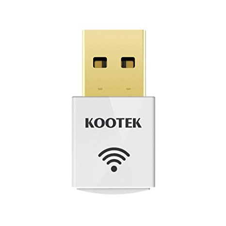 Kootek Mini Wifi Dongle USB Wireless Adapter 11AC 600Mbps Dual Band 5GHz 433Mbps/2.4GHz 150Mbps Network Adapter for PC and Tablet of Windows XP/7/8/8.1/10/Mac OS 10.6~10.12 (White)