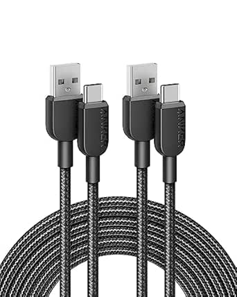 Anker USB C Ladekabel, [2er Set, 300cm] 310 USB auf USB C Kabel, USB A auf USB C für iPhone 16/15, Galaxy Note 10/Note 9/S10 /S10, Huawei, LG V30, Smartphone