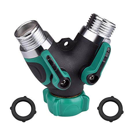 Ducking Garden 2 Way Hose Connector, Y Hose Splitter/hose diverter with 3/4 Connector and Sturdy Construction for Garden and Home Life/Faucet Splitter/Mister Landscaper