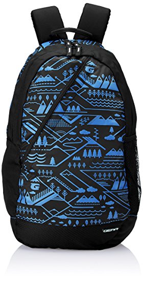 Gear 22 ltrs Black and Royal Blue Casual Backpack (BKPCMPUS10110)