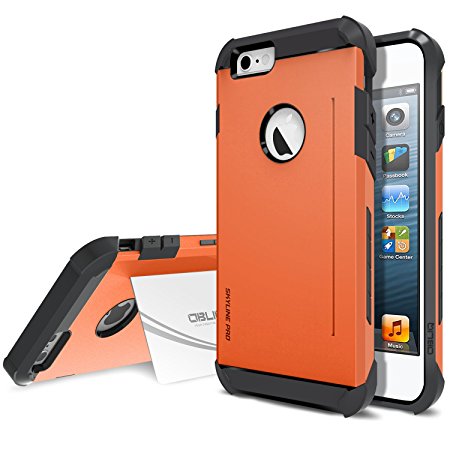 iPhone 6s Plus Case, Obliq [SkyLine Pro][Orange]Heavy Duty Tough Sturdy Bumper PC TPU Shock Scratch Resist Kickstand Protective Slim Fit Armor Cover for iPhone 6S (2015) and iPhone 6 (2014)