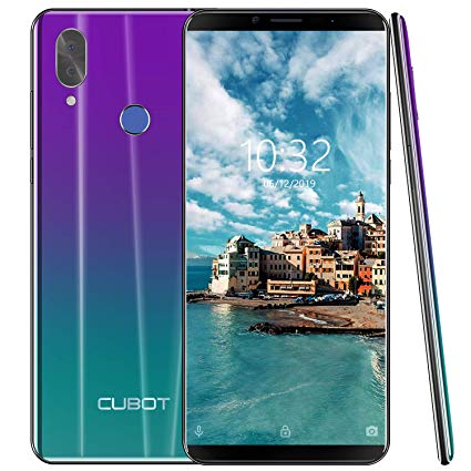 CUBOT X19 S 5.93-Inch FHD  4G SIM Free Smartphone Unlocked with 4GB RAM 32GB ROM, Dual Sim, 4000mAh Battery, 16MP Camera, Fingerprint Sensor,Face ID SIM-Free Moible Phone-Gradient