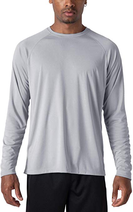 MAGCOMSEN Men's Sun Protection T-Shirt UPF 50  UV Long Sleeve Moisture Wicking Performance Athletic Shirt