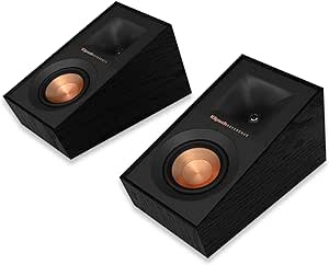 klipsch Reference Next Generation R-40SA Dolby Atmos High-Performance, Horn-Loaded Elevation Surround Speaker Pair for Best-in-Class Immersive Home Theater in Black