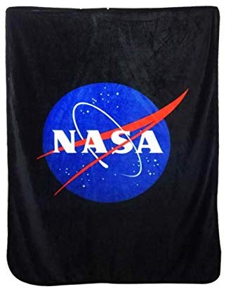 JUST FUNKY NASA W/NASA Logo Coral Fleece Blanket 45 x 60 inches