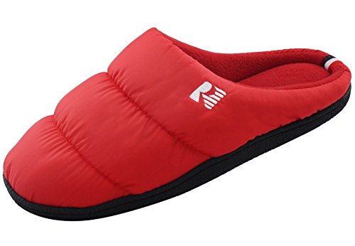RockDove Women's Quilted Down Indoor Outdoor Slippers, Memory Foam Slip On Camping & In House Shoes for Women