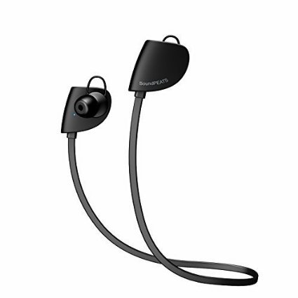 SoundPEATS QY9 Bluetooth 4.1 Wireless Sports Headphones Running Gym Exercise Sweatproof Headsets In-ear Stereo Earbuds Earphones with Microphone(Black)