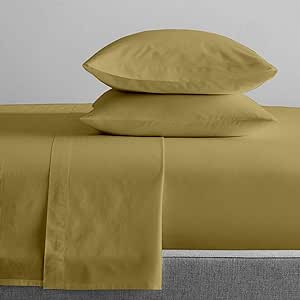 4 Pieces Queen Bed Sheet Set - 800 Thead Count Soft and 100% Egyptian Cotton, 15 Inch Deep Pockets, Wrinkle & Fade Resistant Queen Size Taupe Solid