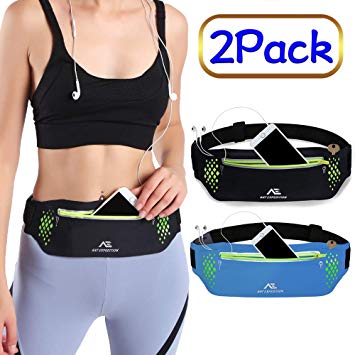 ANT EXPEDITION Running Belt Waist Pouch Phone Holder Workout Belt Sport Waist Pack Exercise Waist Bag for Jogging Hiking Travelling Cycling Fitness