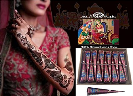 Henna Body Paints Tattoos Cones Temporary Tattoo for Girls,women Necklace,bracelets Patterns
