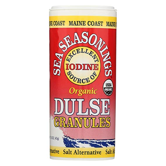 Maine Coast Organic Sea Seasonings - Dulse Granules - 1.5 oz Shaker - Case of 3