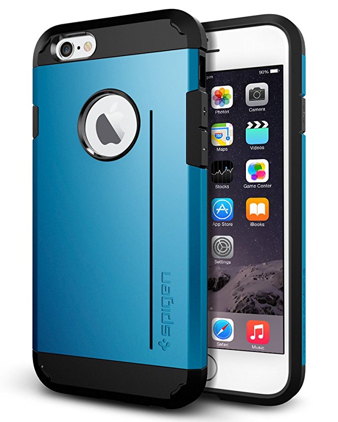 Spigen Tough Armor S iPhone 6 Case / iPhone 6s Case with Heavy Duty Card Kickstand Case for Apple iPhone 6S / iPhone 6 - Electric Blue