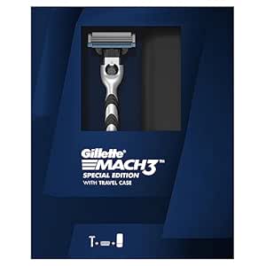 Gillette Men Mach3 Limited Edition Premium Gift Pack 1 Mach3 Manual Razor, 1 Mach3 Cartridge, 1 Travel Case