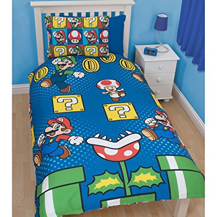 Nintendo Super Mario Jump Single/US Twin Duvet Cover Set