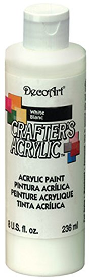 DecoArt DCA01-9 Crafters Acrylic, 8-Ounce, White