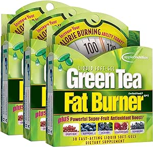 Applied Nutrition Green Tea Fat Burner 30 Soft Gels (Pack of 3)