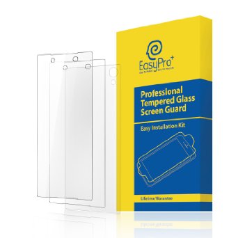 Sony Xperia Z5 Screen Protector EASYPRO Two Premium Tempered Glass Screen Protector  One MatteAnti glare Backside Protector With Easy Install Sticker 21 pack