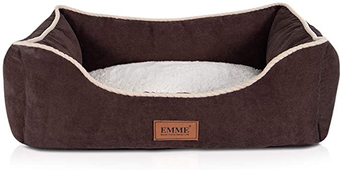 EMME Pet Bed for Cats and Small Dogs 20in Donut Cat Bed Round Shape Dog Beds with Non-Slip Bottom Cozy, Warming and Machine Washable Cuddler Cushion Bed for Puppy Kitten and Newborn Pets