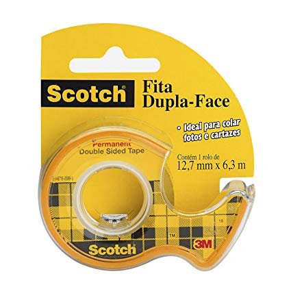 Scotch Double Sided Tape with Dispenser, Narrow Width, Engineered for Holding, 1/2 x 250 Inches (136)