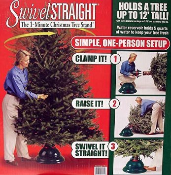 Swivel Straight 1-Minute Christmas Tree Stand - For Trees Up To 12' Tall #XTS-1