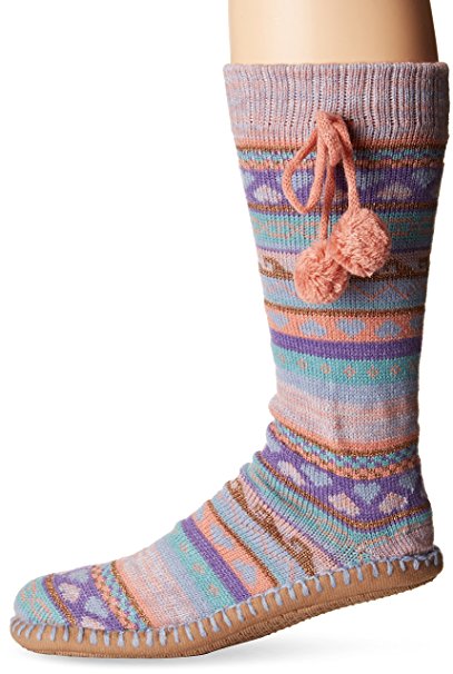 MUK LUKS Women's Pattern Slipper Socks