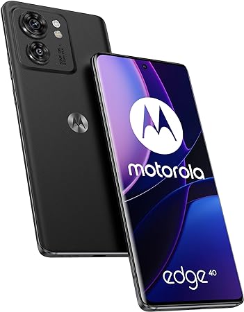 Motorola Edge 40 (Borderless 6.55" pOLED 144 Hz display, 50MP camera, 68W TurboPower charging, Dolby Atmos® audio, Android 13, 8/128 or 8/256GB, MediaTek Dimensity 8020, dual SIM), Jet Black