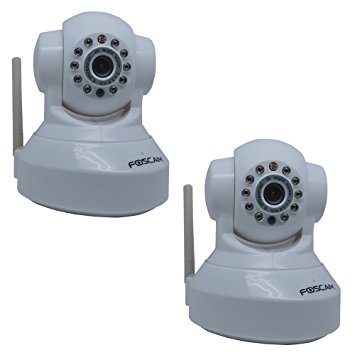 Foscam FI8918W Wireless IP Camera, White (2-Pack)