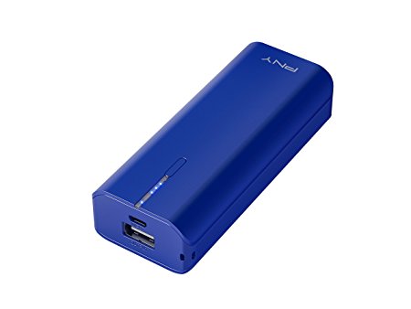 PNY T4400 PowerPack - Universal Portable Rechargeable Battery Charger- Blue (P-B-4400-1-B01-RB)