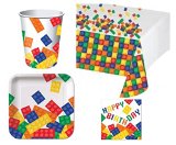 Building Blocks Deluxe Birthday Party Pack for 16 Guests More Than 40 Pieces