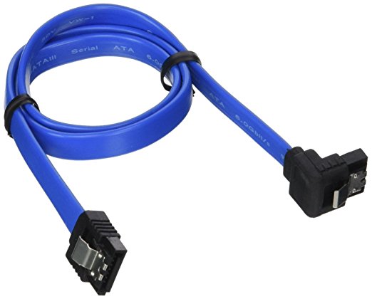 C&E 10 Pack, 18 inch SATA 6Gbps Cable w/Locking Latch 90 Degree to 180 Degree  Blue, CNE533308