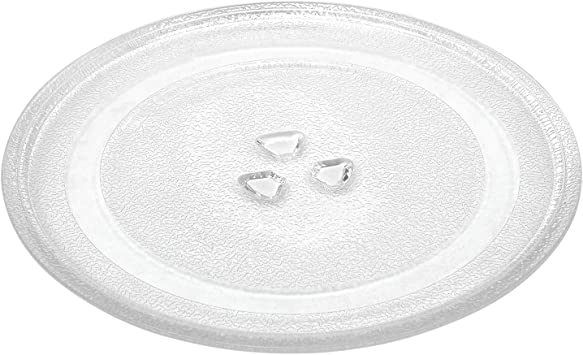 Microwave Glass Plate Replacement 10-1/2 Inch，27cm Microwave Glass Turntable Tray Replaces Compatible with Emerson P23， Hamilton Beach， Sunbeam， Magic Chef etc