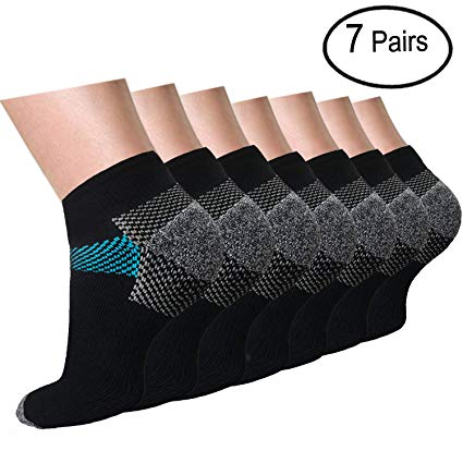 Plantar Fasciitis Support Compression Socks Women Men - Best Running Ankle Athletic Socks