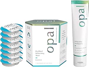 New Opal by Opalescence Go - (7 Treatments) Classic Prefilled Teeth Whitening Trays w/Sensivity Toothpaste 4.7 Oz - Hydrogen Peroxide - Cool Mint - Made by Ultradent. 5761-5527-1