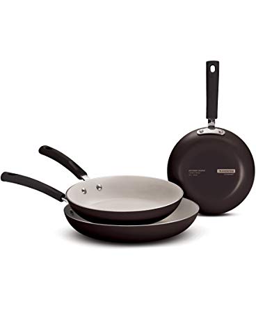 Tramontina 80157/003DS Gourmet Ceramic Aluminum, Made in USA, Black Cherry 3-pack fry pans,