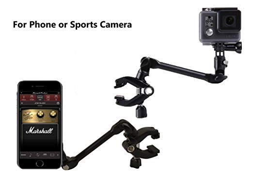 OCTO MOUNTS - MAGNETIC 360-degree Adjustable Desktop or Guitar Mic Bass Drum Keyboard Music Stand Mount for Smartphone or GoPro. Compatible with iPhone, Samsung, Android, HTC, and Action Cameras.