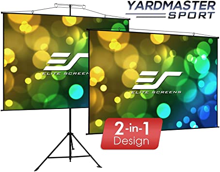 Elite Screens YardMaster Sport Series, 2-in-1 Portable Indoor Outdoor Projector Screen, 110 INCH DIAG., with Carrying Bag, for Movie Home Theater Office, 8K / 4K Ultra HD 3D Ready, 2-Year Warranty