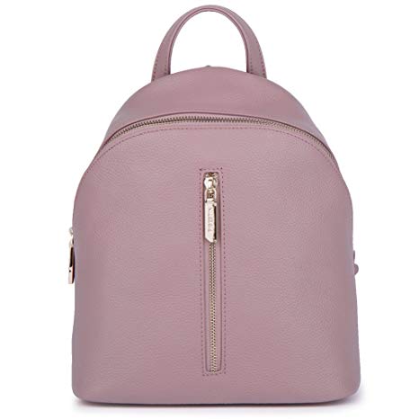 [Back To School] FIGESTIN Women Genuine Leather Backpack Purse Satchel Travel Daily Shoulder Bookbag for Student