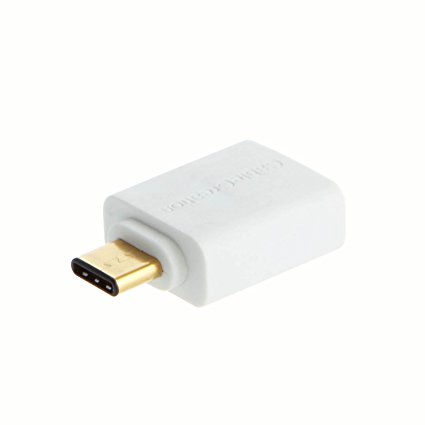 CableCreation USB 3.1 Type C (USB-C) to USB 3.0 A (USB-A) Female Adapter, USB 3.1 USB-C OTG Cable for The Macbook, Chromebook Pixel and More, White